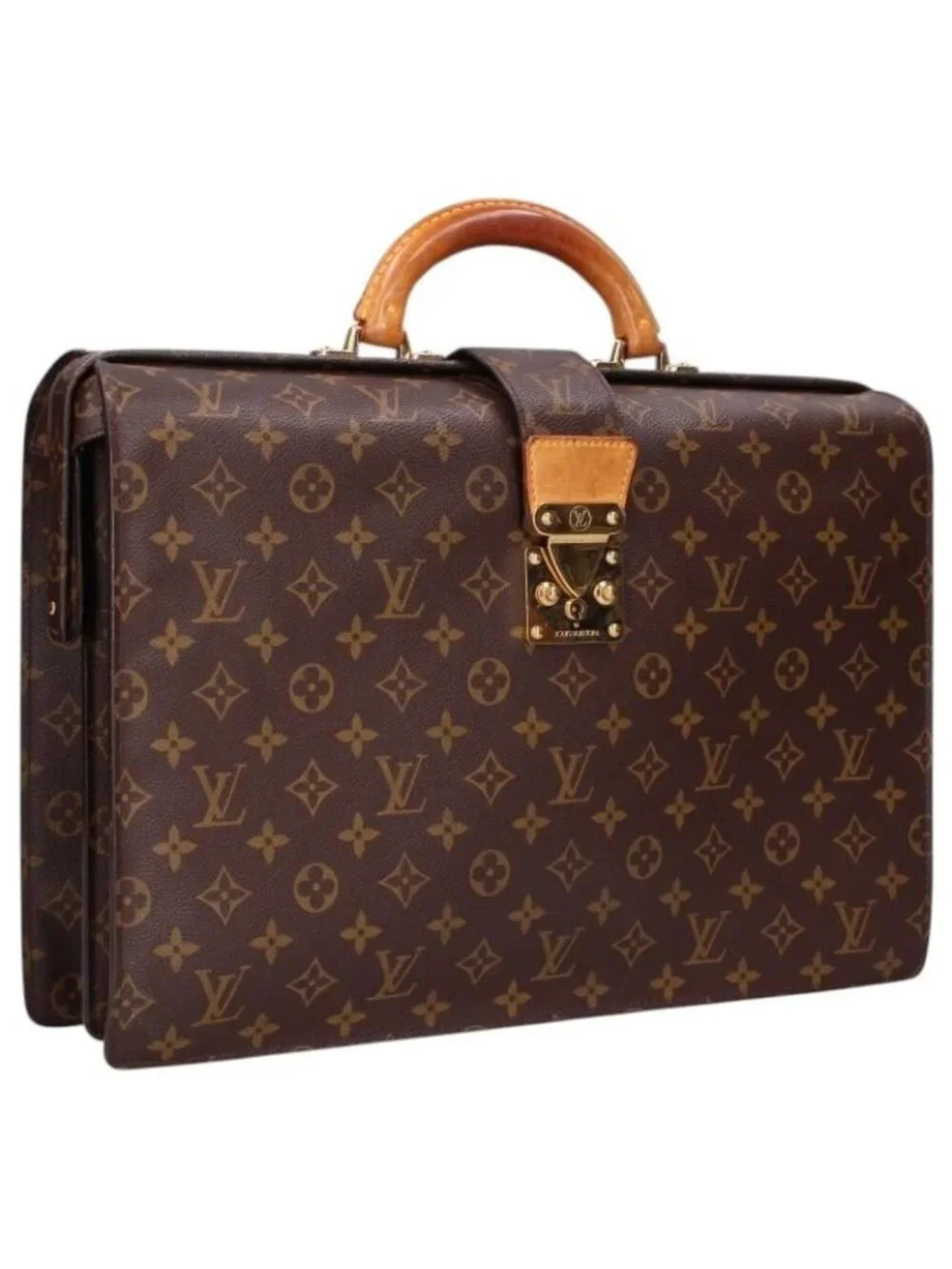 Louis Vuitton Serviette Fermoir Monogram Business Bags Handbag